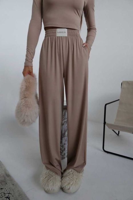 La manuel spodnie balance beżowe M/L