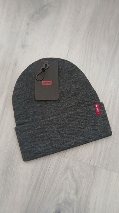 Оригінал Levi’s Slouchy Beanie black-grey 771380889 шапка
