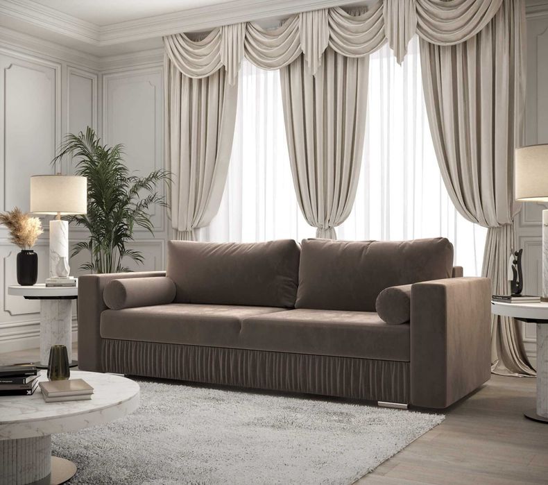 Sofa Kanapa Silva Rozkładana Funkcja Spania Glamour