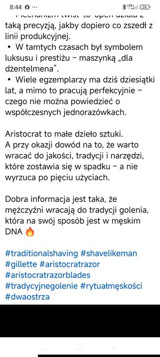 Luksusowa maszynka do golenia Gillette
