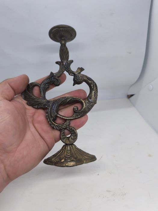 Настольный латунный подсвечник из латуни жар-птица жар птица СССР