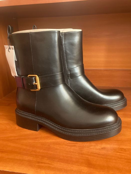 Czarne botki z klamrą Zara roz. 39