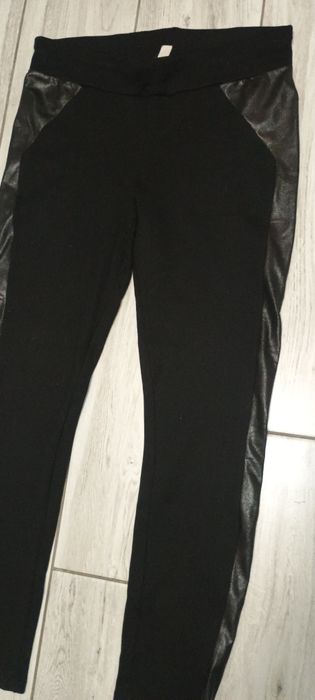 Spodnie legginsy z lampasami rozmiar M/L