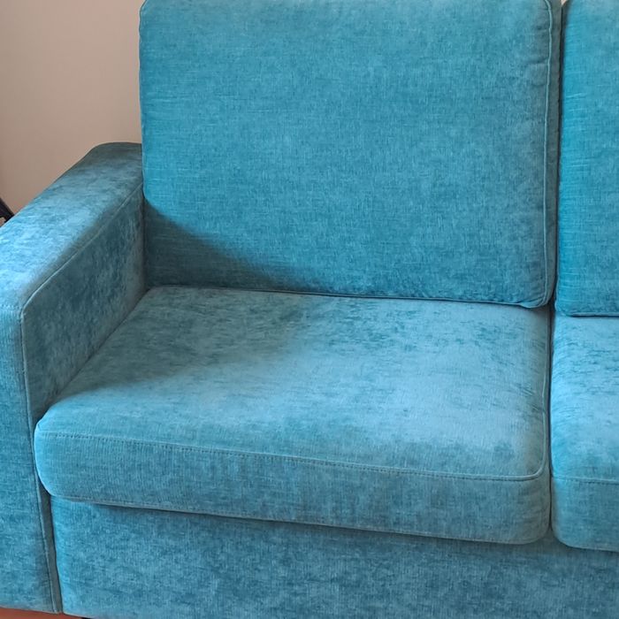 Sofa cama azul de casal cor azul