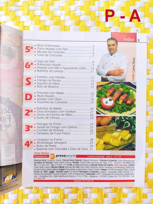 RECEITAS DE COZINHA – Pack A  - Revista Cozinha Semanal