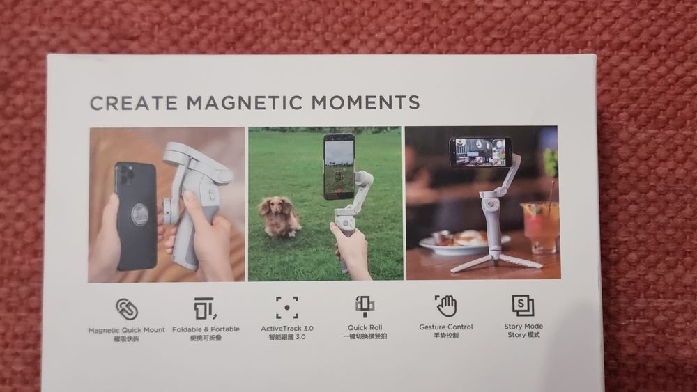 Estabilizador DJI OM 4 SE na CAIXA