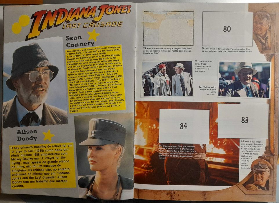Caderneta “Indiana Jones and The Last Crusade” com 130 Cromos