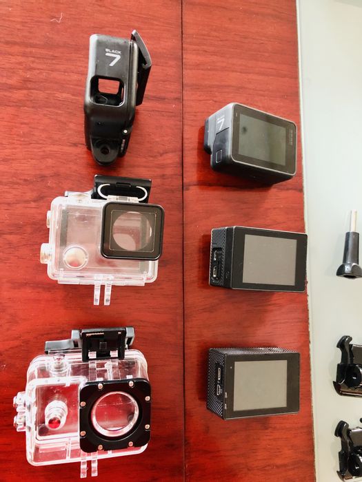 3 cameras 4K, GoPro 7 Black + GoPro 4 Black + 4K camera + Many accessories + Transport case64751782827137121