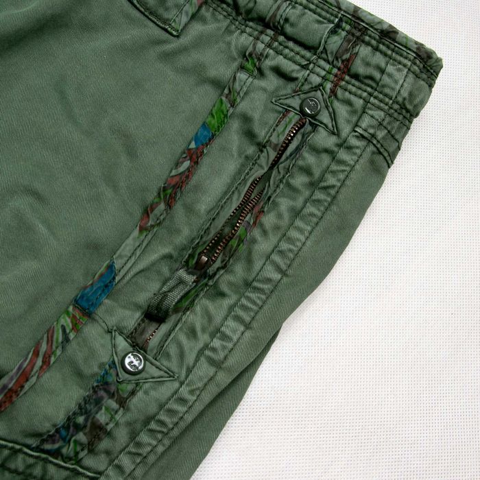 Jetlag y2k baggy spodnie cargo z paskami L/XL khaki