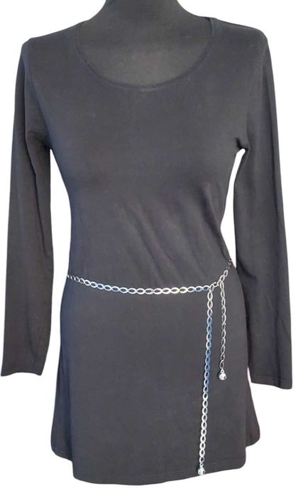 Metalowy srebrny pasek damski