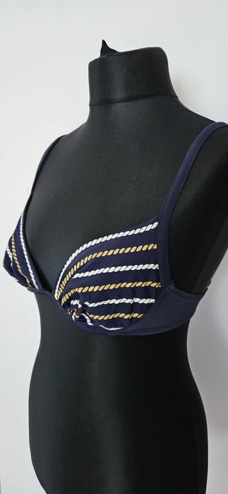 Strój kostium kąpielowy motyw marynarski granat węzły 36, 75B