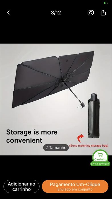 Protetor solar para carro