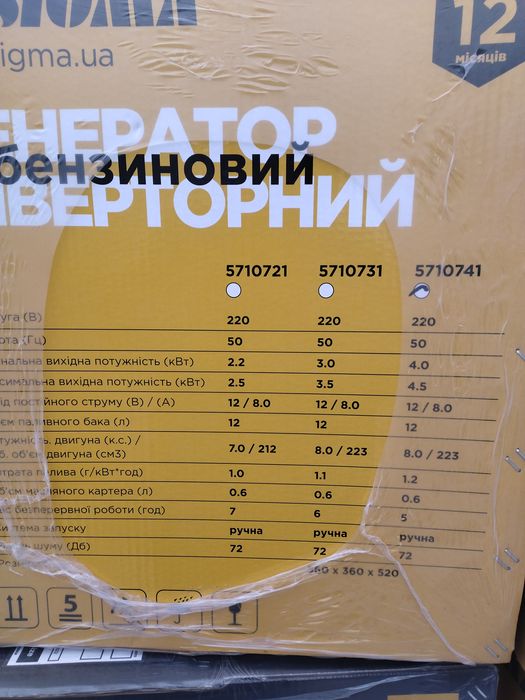 Инверторный генератор SIGMA 4-4.5