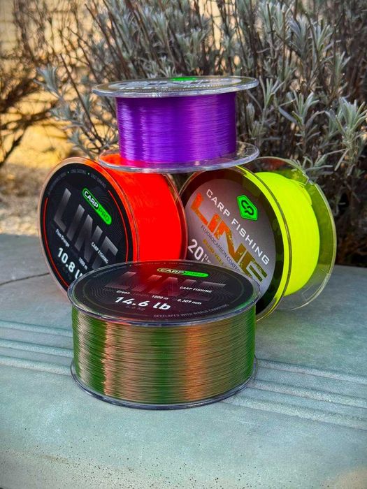 Леска карповая Carp PRO Fluo Orange/Deep Puple/Fluo Yellow/Green 1000м