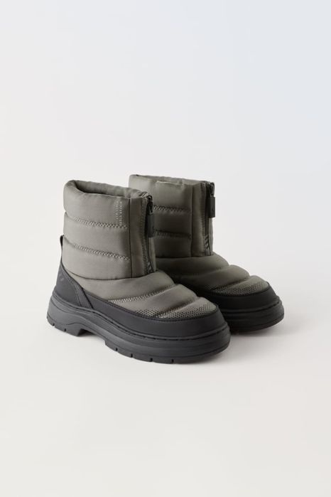 ZARA 33,38,39 зимові дутики сапоги ботинки зимове взуття