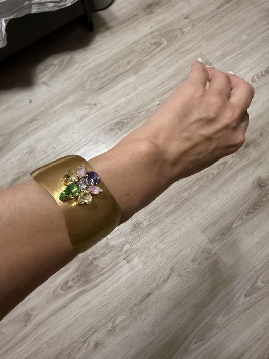 Браслет жовтий нарядний jacquemus zara sova guzema