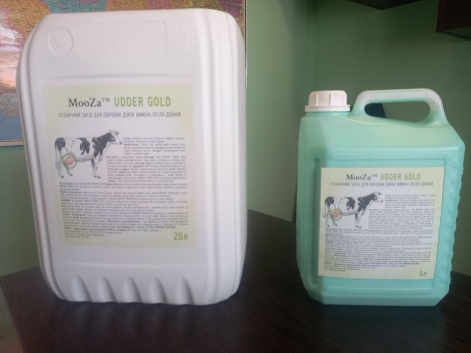 Гігієнічний засіб для обробки дійок вимені після доїння, MooZa