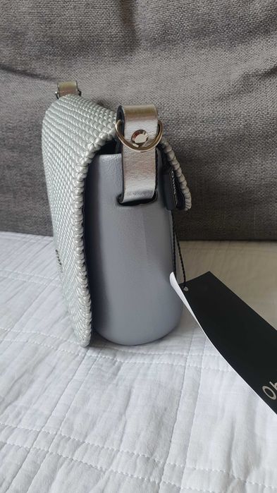 O bag obag torebka silver klapka body uchwyty