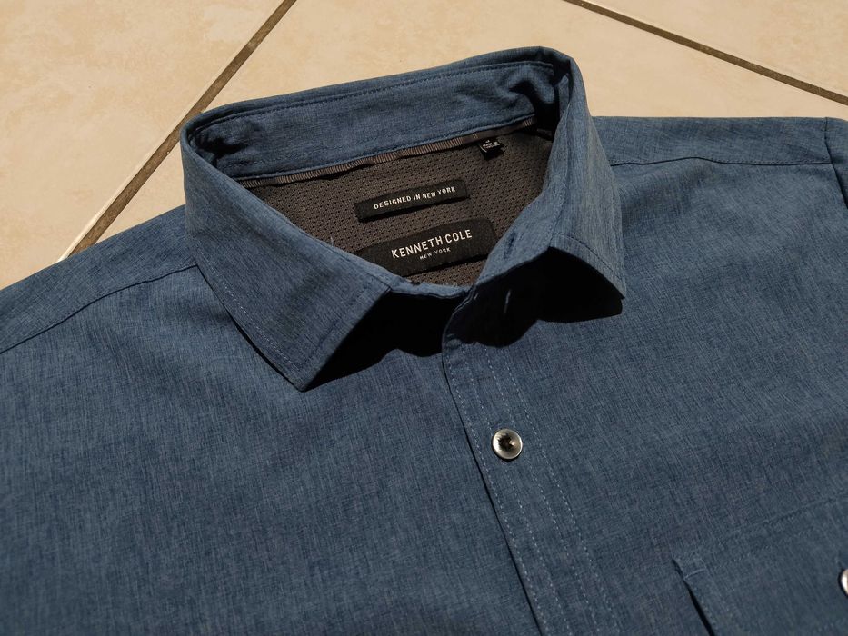 KENNETH COLE USA - NOWA! Koszula Męska krótki rękaw rozmiar M