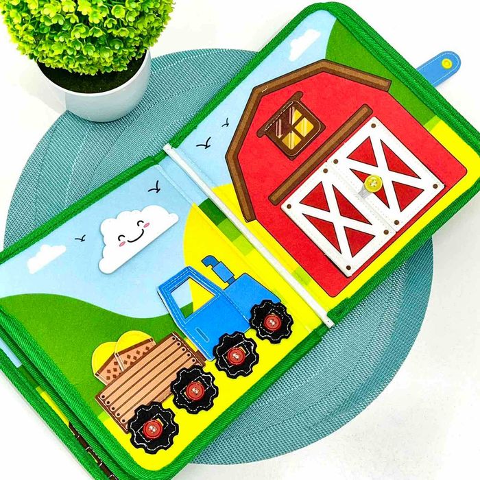 Бізіборд-книга бизиборд фетрова з активностями 21×6×22 см (C 71085)