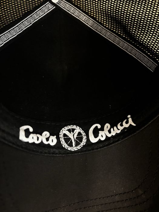 Carlo Colucci Milano 1978 Black Logo Cap One Size czarna czapka z siatką