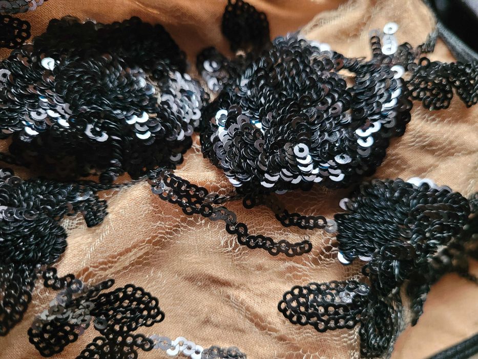 Nowy stylowy jednoczęściowy strój kostium kąpielowy cekiny 38,M Ann Summers