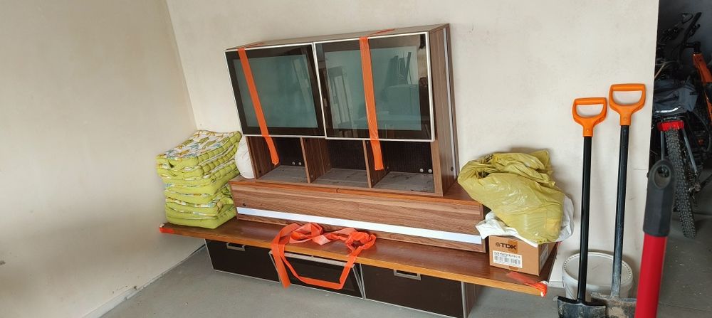 Meble, szafka tv + szafka stojąca, podświetlane