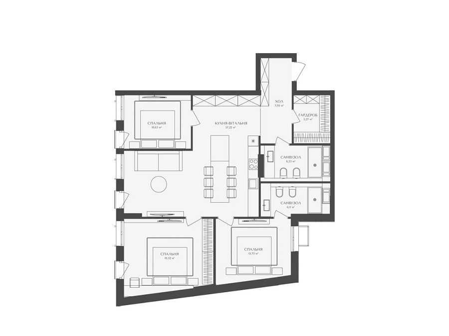 БЕЗ % Продаж 3к  квартири  106м2, ЖК BELLEVIE | бізнес-клас, Оболонь