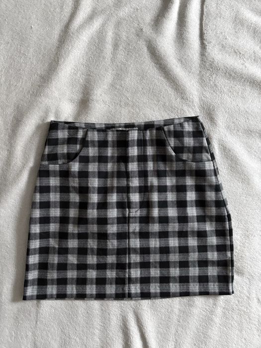 Pull&Bear р.XS/S стильна спідничка міні у клітинку