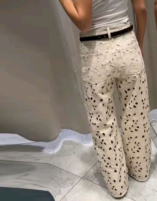 Джинси труби літні на Л розмір