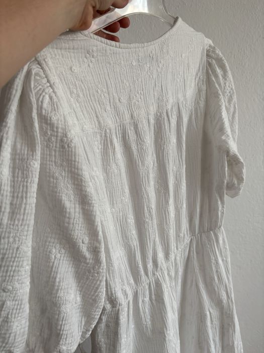 Kopertowa sukienka midi z muślinu r.L