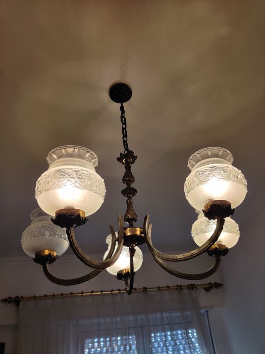 Candeeiro de tecto antigo vintage