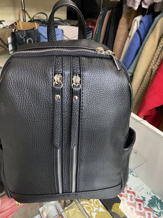 шкіряний рюкзак італійський сірий  рюкзак шкіра белый рю