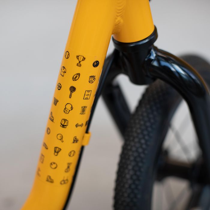 Runride 900 de APRENDIZAGEM de Bicicleta 10 POLEGADAS CRIANÇA AMARELO