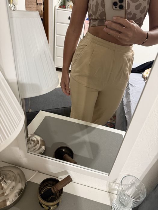 Spodnie lniane Oysho XS S