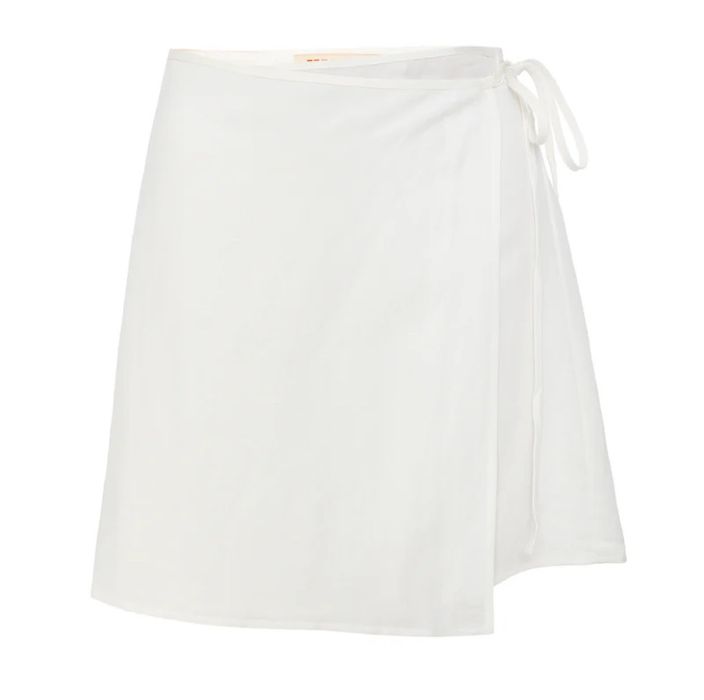 Saia pareo curta branca  - saída de praia