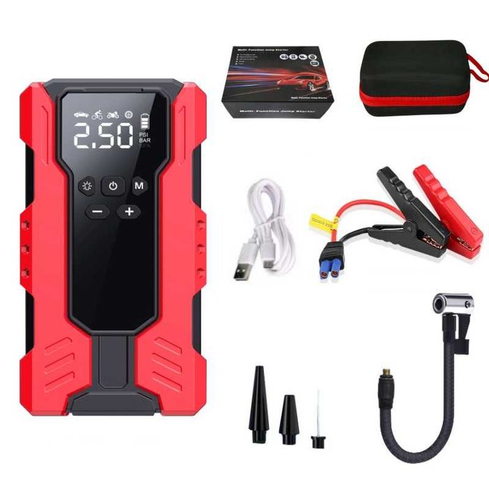 Пуско-зарядное устройство Бустер с компрессором Redline 39800mAh,1800A