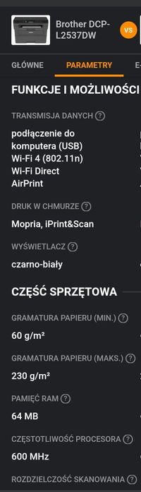 drukarka brother dcp l2537dw