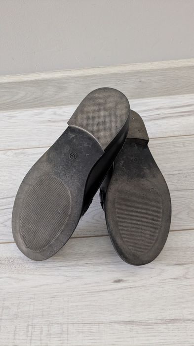 Czarne loafersy mokasyny z ozdobną klamrą Seastar 37