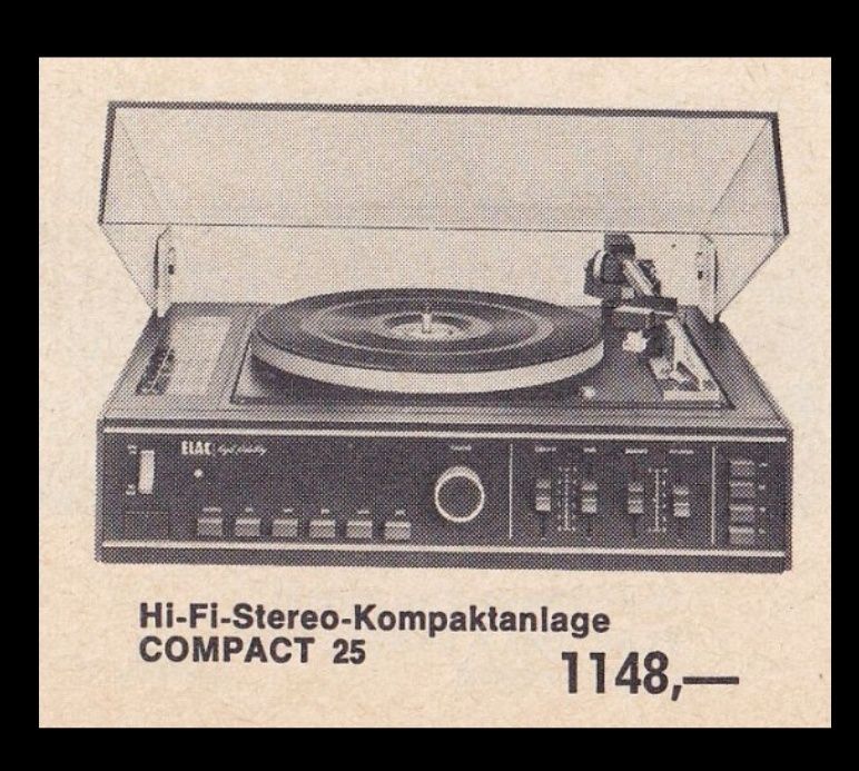 Kombajn gramofon elac compact 25