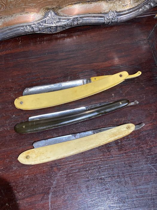 Navalhas barbear Barba Séc XIX 25 cm