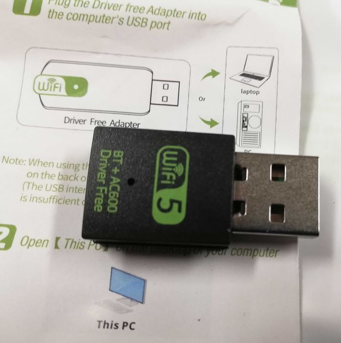 Karta sieciowa WiFi dual band 2,4/5.0 GHz + Bluetooth