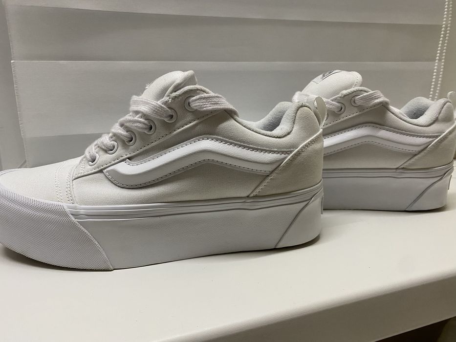 Vans knu Stack Білі на високій піддошві