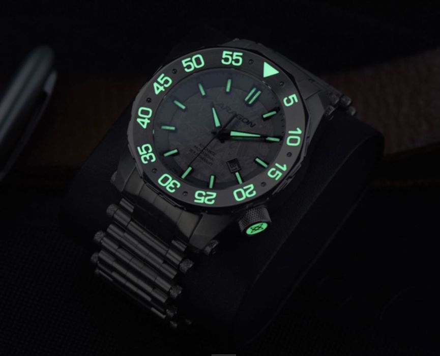 Годинник ARAGON Sea Charger Meteorite LE 50 mm. Swiss Automatic 200 MT