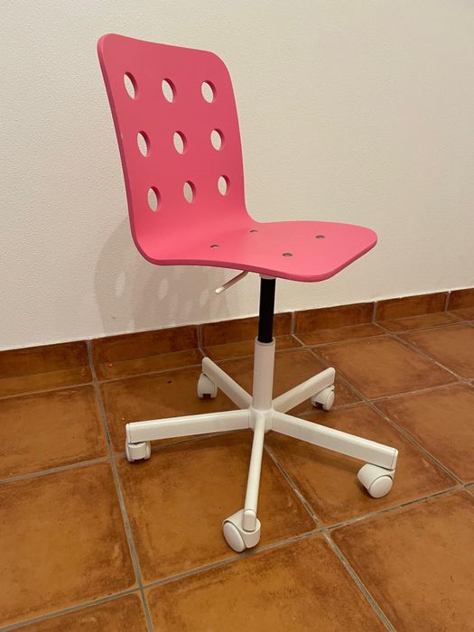 Cadeira de escritório criança IKEA (Rosa )