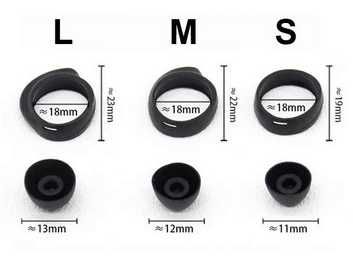 Nakładki Gumki do Samsung Galaxy BUDS czarne 12 PLUS