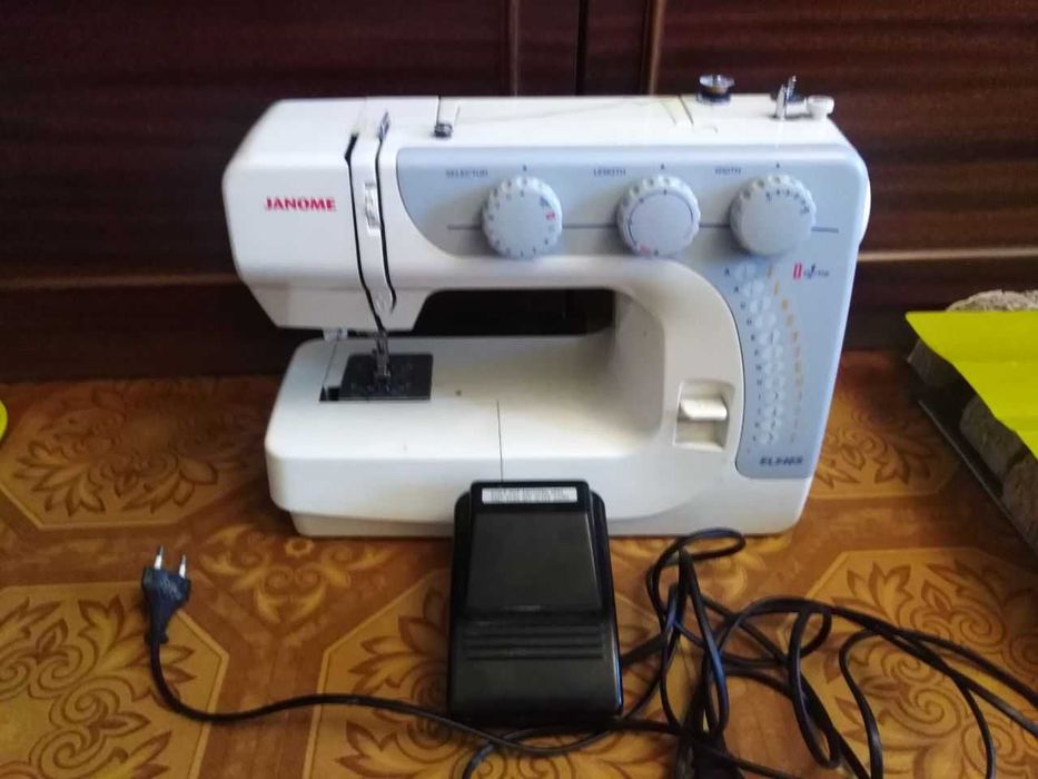 Janome el546s швейна машина, педаль, набір голок