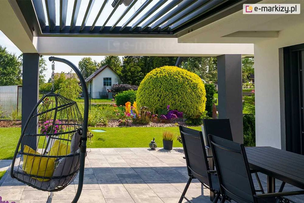Zadaszenie tarasu dach do pergoli lamelowy aluminiowy SB400R