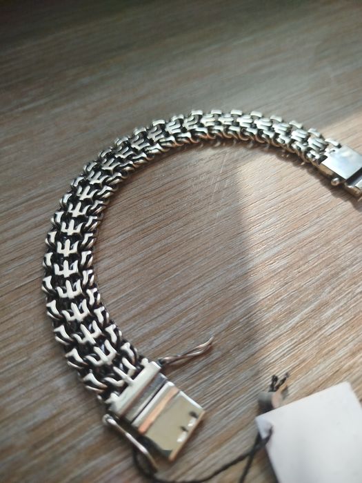 Срібний браслет 55г чоловічий, мужской серебряный браслет 925