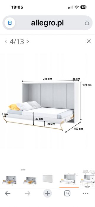 Łóżko/ półkotapczan